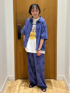 「NBA（エヌビーエー）のアイテム」を使った、coen officialさん（レディース・157cm）の春コーディネート