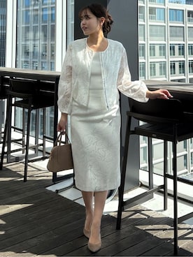 「COUP DE CHANCE（クードシャンス）のアイテム」を使った、MISAKIさん（レディース・158cm）の春コーディネート