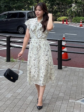 「COUP DE CHANCE（クードシャンス）のアイテム（ショルダーバッグ）」を使った、MISAKIさん（レディース・158cm）の夏コーディネート