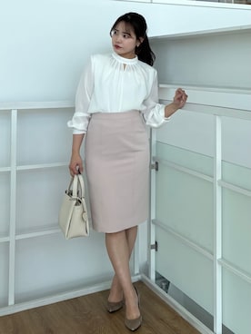 「COUP DE CHANCE（クードシャンス）のアイテム」を使った、MISAKIさん（レディース・158cm）の春コーディネート