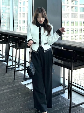 「COUP DE CHANCE（クードシャンス）のアイテム」を使った、MISAKIさん（レディース・158cm）の秋コーディネート