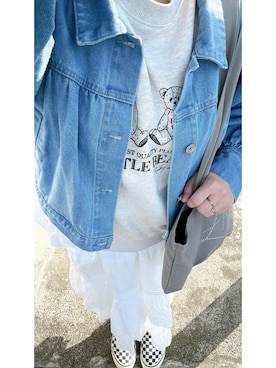 「アイテム（スリッポン）」を使った、me.maさん（レディース・150cm）の秋コーディネート