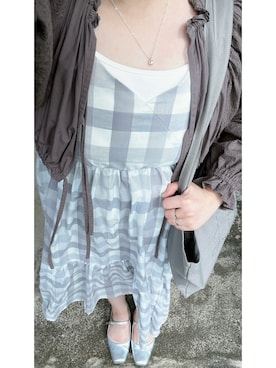 「アイテム（シュシュ）」を使った、me.maさん（レディース・150cm）の秋コーディネート