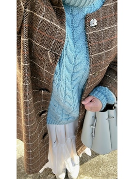 「ZARA（ザラ）のアイテム（帽子）」を使った、me.maさん（レディース・150cm）の冬コーディネート