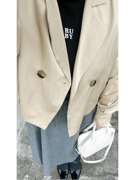 「アイテム（トレンチコート）」を使った、me.maさん（レディース・150cm）の秋コーディネート