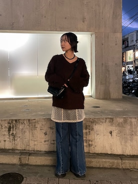 「アイテム（キャミソール）」を使った、kida  tsugumiさん（レディース・162cm）の秋コーディネート