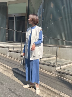 「オフホワイト」｜「アイテム（ローファー）」を使った、kida  tsugumiさん（レディース・161cm）の春コーディネート