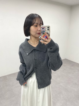 「アイテム（カーディガン/ボレロ）」を使った、kida  tsugumiさん（レディース・162cm）の秋コーディネート