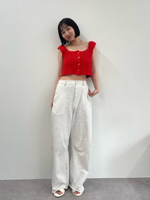 5日間限定価格】シャーリングスクエアショートタンク（タンク