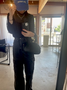 「coca（coca）（コカ）のアイテム（帽子）」を使った、imuさん（レディース・155cm）の春コーディネート