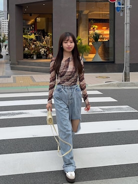 「rokh（ロク）のアイテム」を使った、Rioさん（レディース・150cm）の春コーディネート