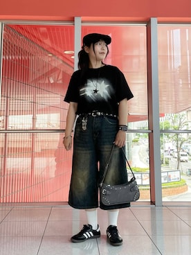 「NICE GHOST CLUB（ナイスゴーストクラブ）のアイテム」を使った、kanachan0000さん（レディース・155cm）の夏コーディネート