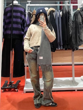 「アイテム（帽子）」を使った、kanachan0000さん（レディース・155cm・20代）の冬コーディネート
