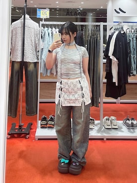 「INFLATION（インフレーション）のアイテム」を使った、kanachan0000さん（レディース・155cm）の春コーディネート