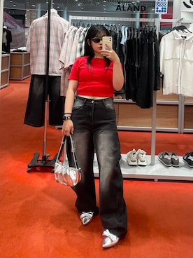 「INFLATION（インフレーション）のアイテム」を使った、kanachan0000さん（レディース・155cm）の夏コーディネート