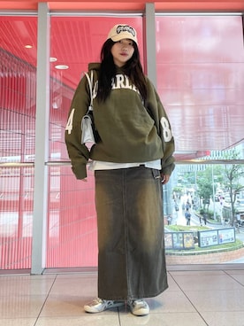 「NOT4NERD（ノットフォーナード）のアイテム（帽子）」を使った、kanachan0000さん（レディース・155cm）の秋コーディネート
