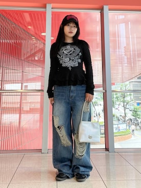 「NOT4NERD（ノットフォーナード）のアイテム（帽子）」を使った、kanachan0000さん（レディース・155cm）の秋コーディネート