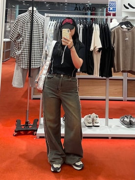 「NOT4NERD（ノットフォーナード）のアイテム（帽子）」を使った、kanachan0000さん（レディース・155cm）の夏コーディネート