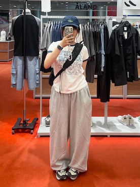 「ALAND（エーランド）のアイテム（キャップ）」を使った、kanachan0000さん（レディース・155cm）の夏コーディネート