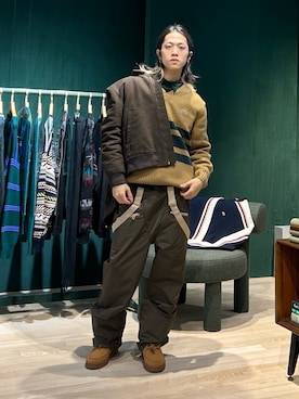 「LACOSTE（ラコステ）のアイテム」を使った、motoyamayoさん（メンズ・172cm）の秋コーディネート