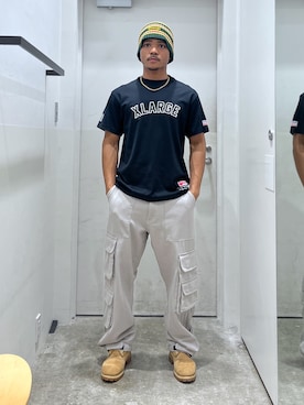「アイテム（カーゴパンツ）」を使った、CHRISさん（骨格ウェーブ・メンズ・172cm）の夏コーディネート