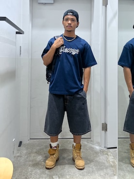 「アイテム（バックパック/リュック）」を使った、CHRISさん（骨格ウェーブ・メンズ・172cm）の夏コーディネート