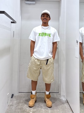 「アイテム（帽子）」を使った、CHRISさん（骨格ウェーブ・メンズ・172cm）の夏コーディネート