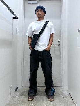 「アイテム（ニットキャップ/ビーニー）」を使った、CHRISさん（メンズ・172cm・20代）の夏コーディネート