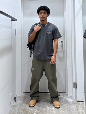 「アイテム（バックパック/リュック）」を使った、CHRISさん（メンズ・172cm・20代）の夏コーディネート