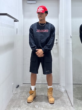 「アイテム（スウェット）」を使った、CHRISさん（メンズ・172cm）の夏コーディネート
