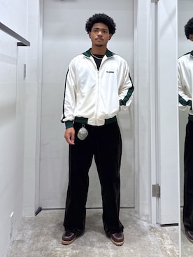 「XLARGE（エクストララージ）のOG TRACK JACKET（ブルゾン）」を使った、CHRISさん（メンズ・172cm）の秋コーディネート