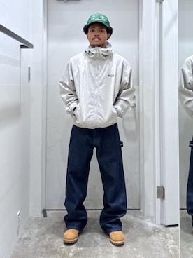「XLARGE（エクストララージ）のXLA MESH CAP（キャップ）」を使った、CHRISさん（メンズ・172cm）の秋コーディネート