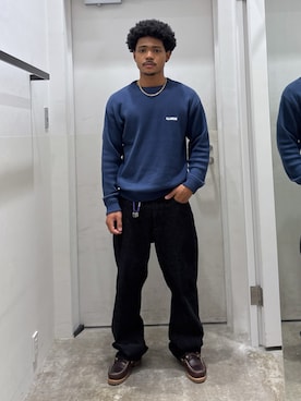 「アイテム（キーホルダー、パープル系）」を使った、CHRISさん（メンズ・172cm）の秋コーディネート
