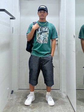 「アイテム（バックパック/リュック）」を使った、CHRISさん（骨格ウェーブ・メンズ・172cm）の夏コーディネート