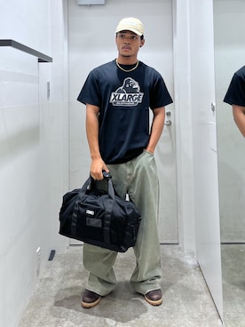 「アイテム（バッグ）」を使った、CHRISさん（メンズ・172cm）の夏コーディネート