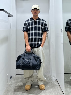 「アイテム（ショルダーバッグ）」を使った、CHRISさん（骨格ウェーブ・メンズ・172cm）の夏コーディネート