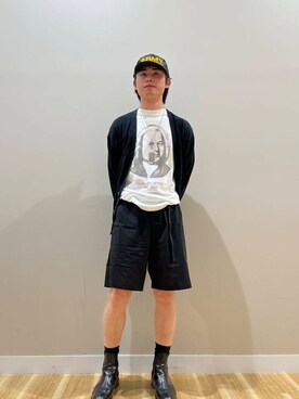 「アイテム（カーディガン/ボレロ）」を使った、kanzakiさん（メンズ・174cm）の夏コーディネート