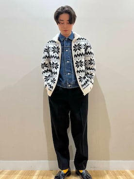 「アイテム（ビジネスバッグ）」を使った、kanzakiさん（メンズ・174cm）の冬コーディネート