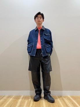 「アイテム（カバーオール）」を使った、kanzakiさん（メンズ・174cm）の秋コーディネート