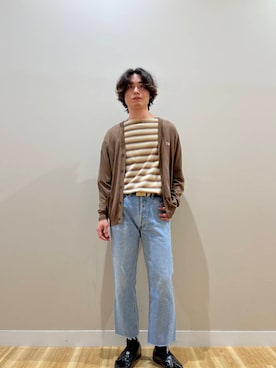 「アイテム（カーディガン/ボレロ）」を使った、kanzakiさん（メンズ・174cm）の夏コーディネート