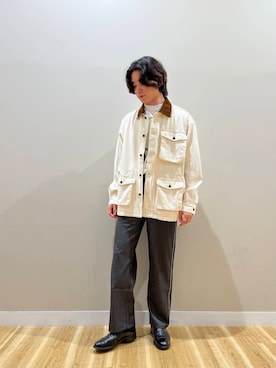 「アイテム（カバーオール）」を使った、kanzakiさん（メンズ・174cm）の秋コーディネート