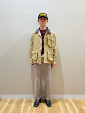 「アイテム（カバーオール）」を使った、kanzakiさん（メンズ・174cm）の秋コーディネート