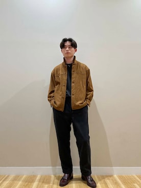「アイテム（その他アウター、ブラウン系）」を使った、kanzakiさん（メンズ・174cm）の秋コーディネート