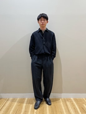 「リネンシャツ」｜kanzakiさん（メンズ・174cm）の秋コーディネート