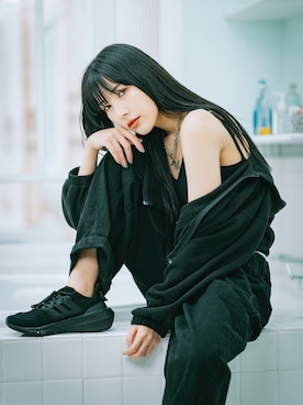 「H&M（エイチ・アンド・エム）のアイテム（ジャケット/アウター）」を使った、KYARU ¨̮⃝さん（レディース・164cm）の春コーディネート