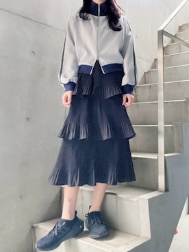 「ANAP（アナップ）のアイテム（ジャケット/アウター）」を使った、KYARU ¨̮⃝さん（レディース・164cm）の春コーディネート
