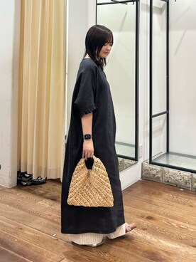 「URBAN RESEARCH DOORS（アーバンリサーチドアーズ）のPLAKTON　フラットサンダル（サンダル、ゴールド系）」を使った、chihiroさん（レディース・153cm）の夏コーディネート