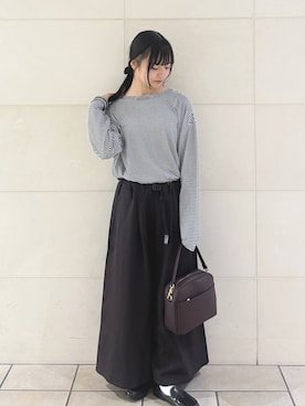 「アイテム（レインシューズ）」を使った、chihiroさん（レディース・153cm）の秋コーディネート
