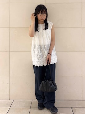 「新作」｜「アイテム（パンツ）」を使った、chihiroさん（レディース・153cm）の夏コーディネート