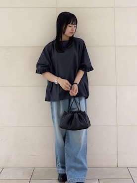 「アイテム（レインシューズ）」を使った、chihiroさん（レディース・153cm）の夏コーディネート